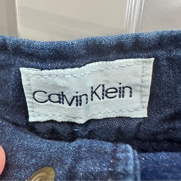 Vintage CALVIN KLEIN 80s / 90s Denim Midi Skirt Sz (vintage 12) - M medium - Picture 6 of 8